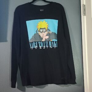 Naruto Uzumaki Black Long Sleeve Tee